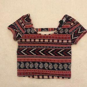 Forever 21 Red white and blue crop top